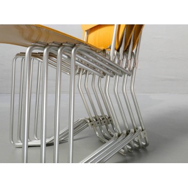 Suite de 6 chaises Aluflex de Armin Wirth